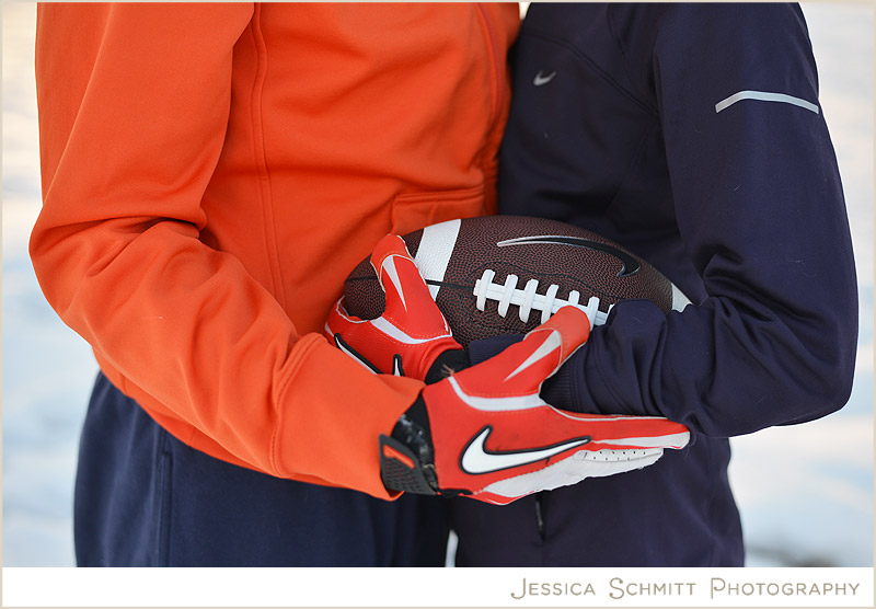 Football engagement session photography
