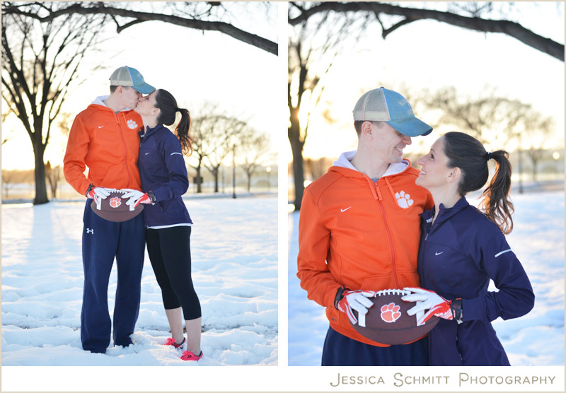 Football engagement session photography
