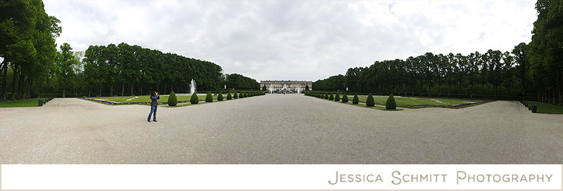 Herrenchiemsee Palace garden panoramic
