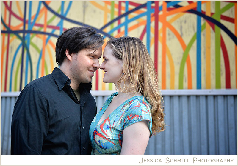 brooklyn street art colorful engagement photography
