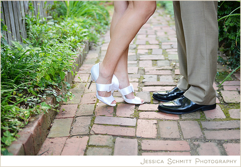 modern white wedding shoe with bow
