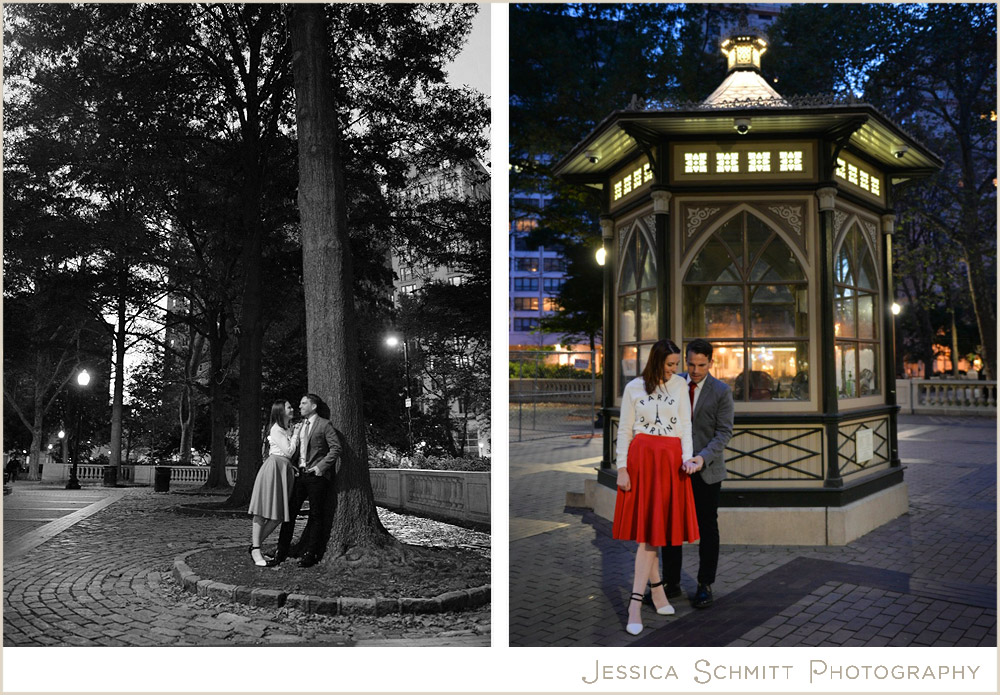 philly rittenhouse square engagement shoot