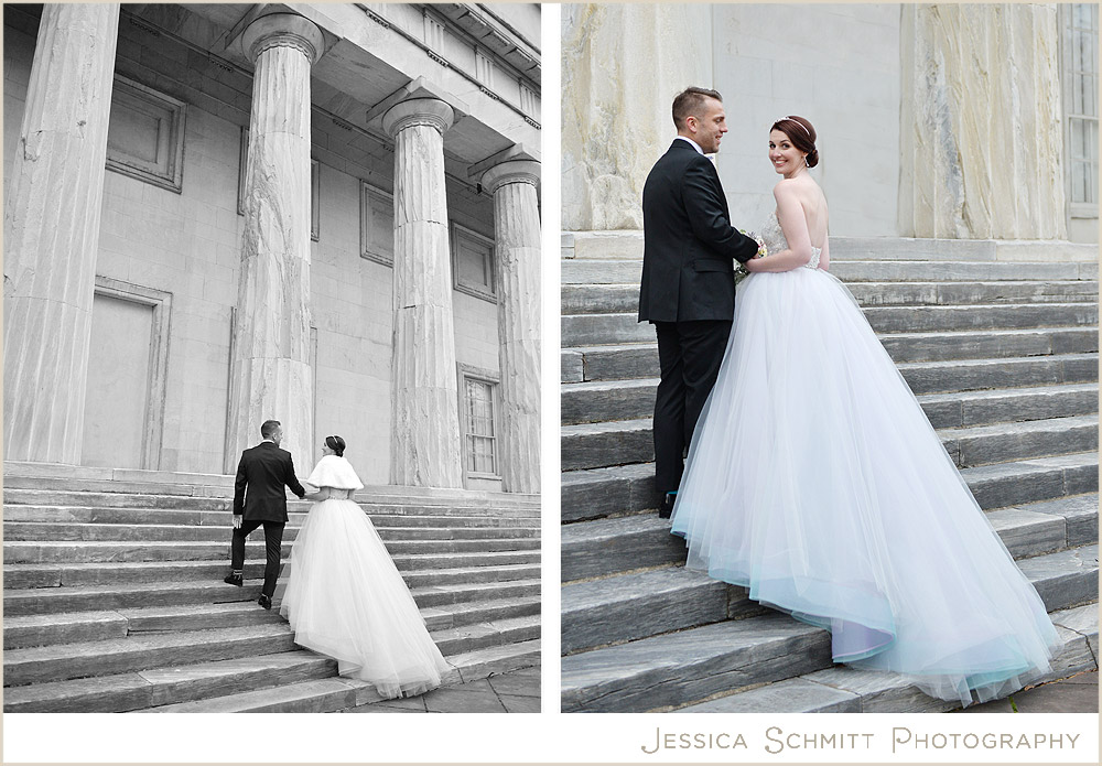 Philadelphia wedding photography columns
