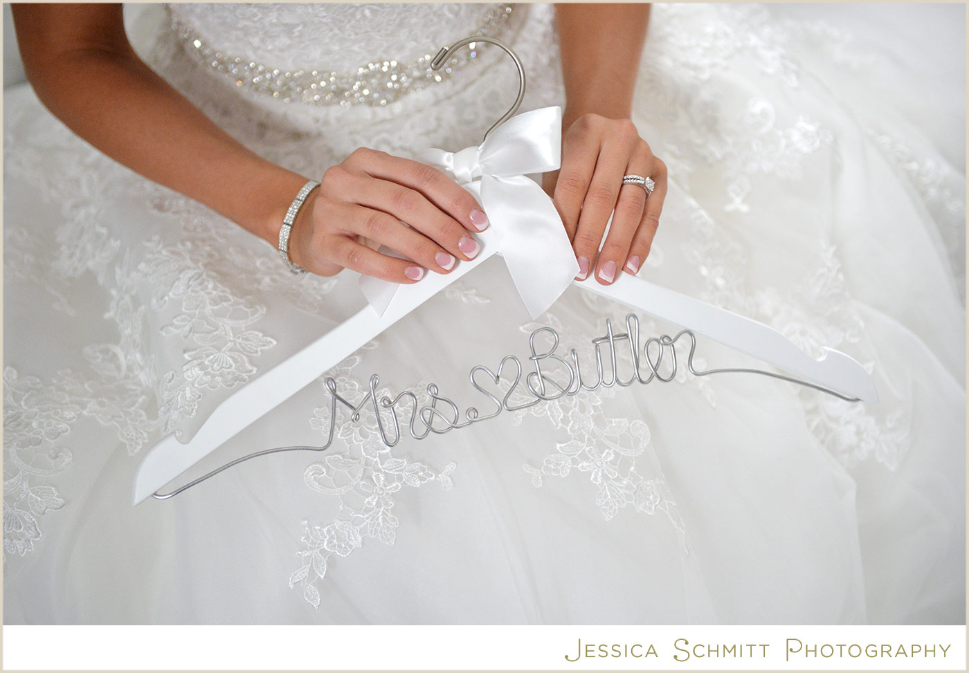 wedding hanger with name