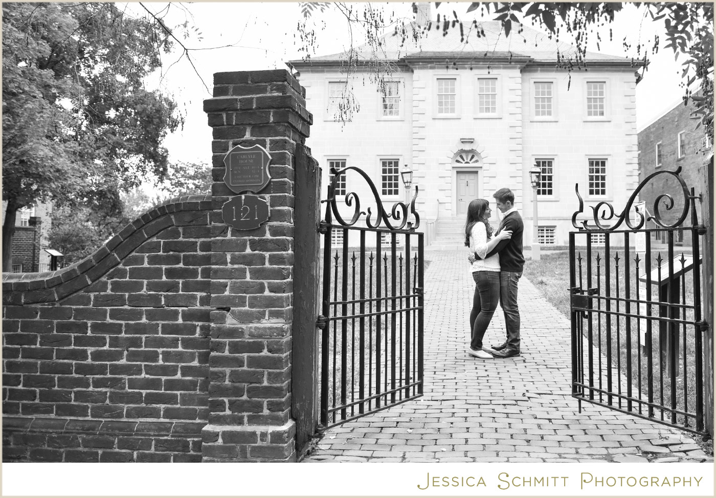 Carlyle House old town alexandria engagement photos