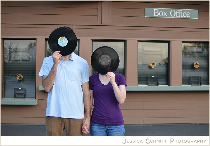 Wolf Trap Box Office Engagement photography Vinyl Records