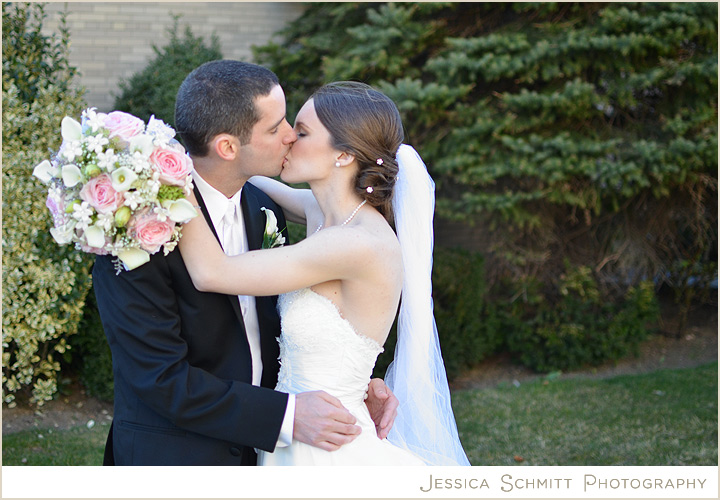Wedding kiss, Catholic wedding, Long Island, NY