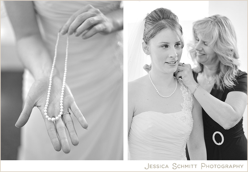 wedding heirloom pearls bride