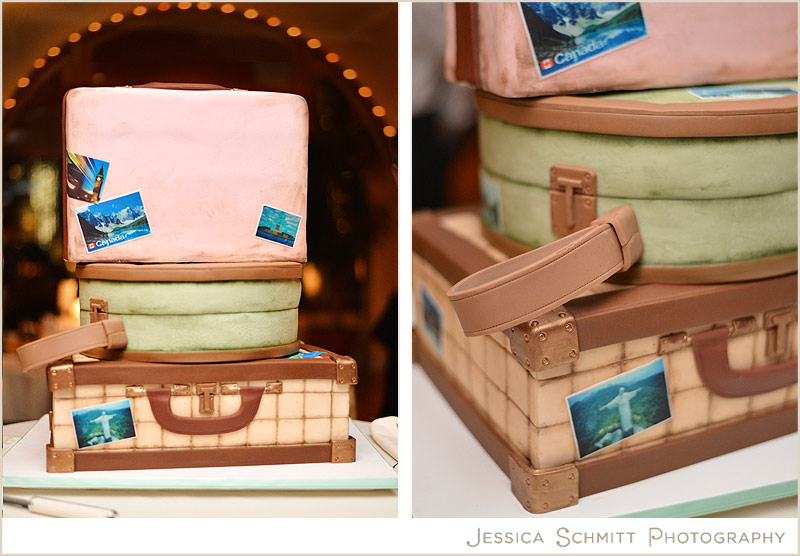 Wedding cake made of Suitcases 