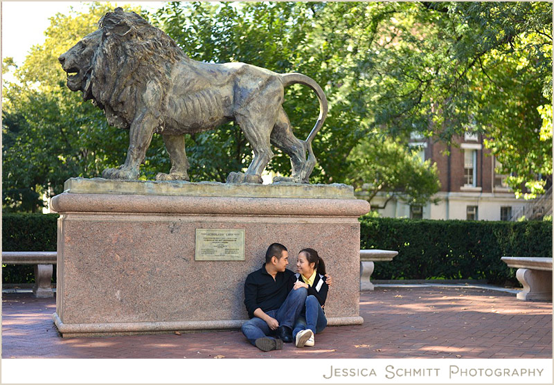 Columbia University Lion Statue
