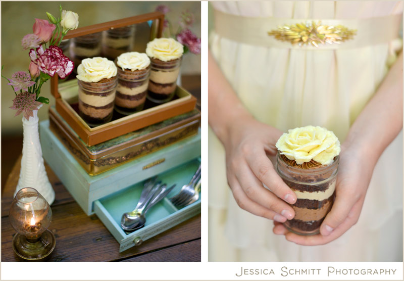 Cake cups wedding display antique jewelry box