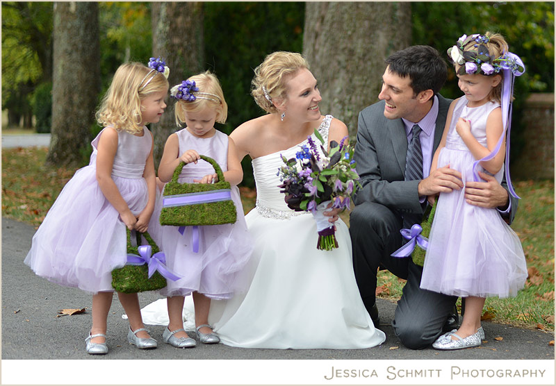 wedding flower girls purple dresses