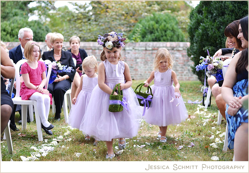 wedding flower girl purple dress
