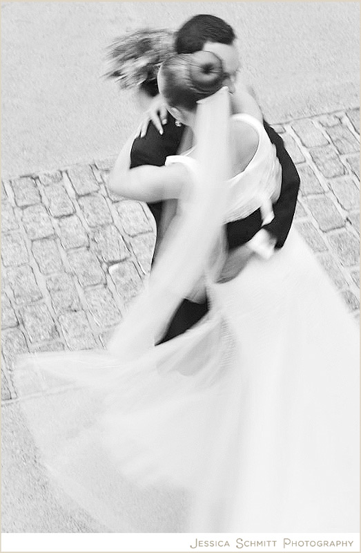 Unusual artistic wedding photography motion blur
