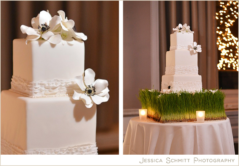 Union Square NYC White wedding cake with flowers