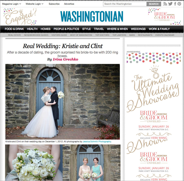 Washingtonian wedding photography