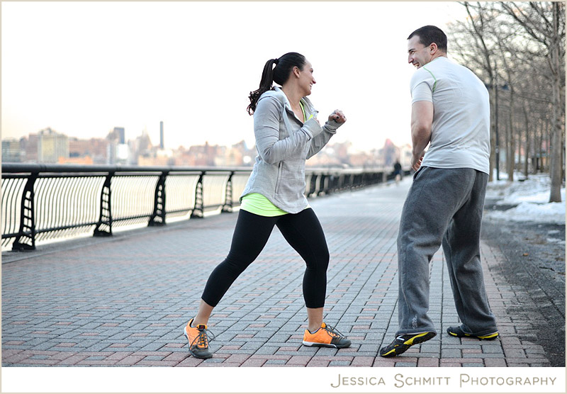 Sporty Excercise clothes engagement photography