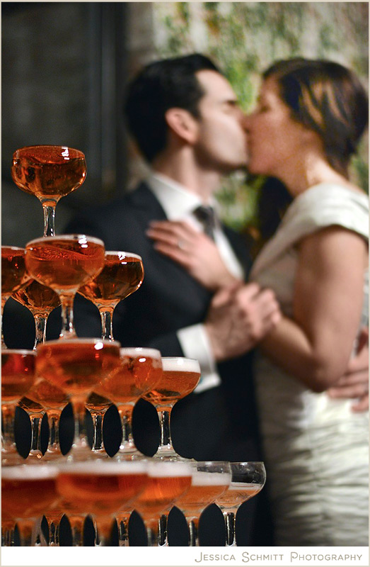 NYC wedding photography champagne fountain