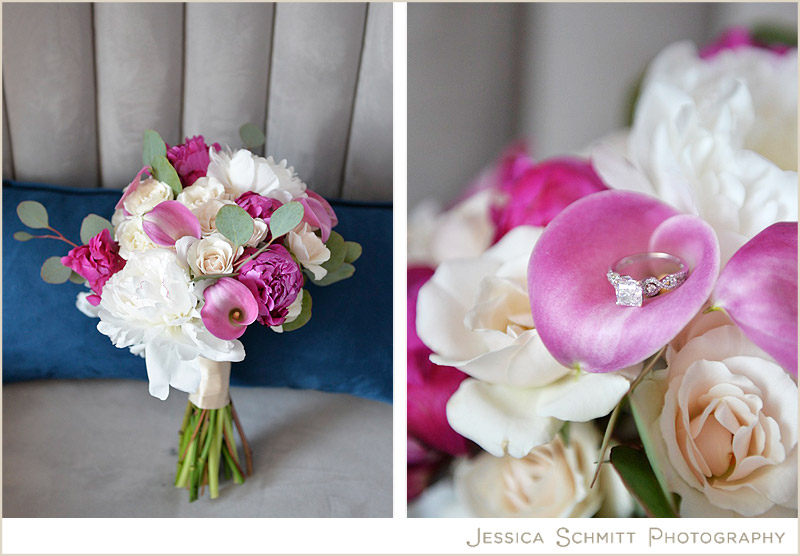NYLO wedding bouquet shades of pink, lilies, peonies