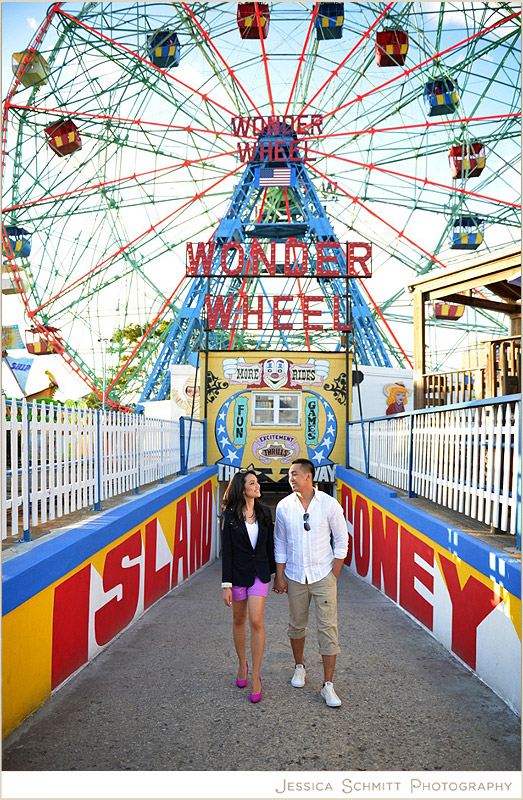 Coney Island Engagement wonder wheel