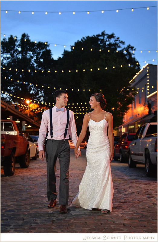 pretty string lights wedding photography