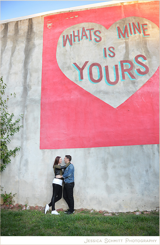 Philadelphia love wall murals engagement photography