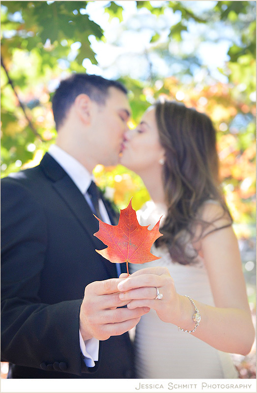 Central Park Autumn Wedding leaf