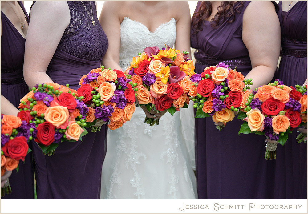 wedding fall color bouquets