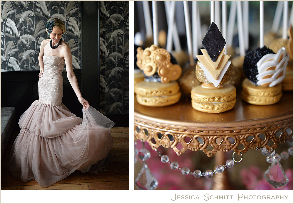 pink modern art deco wedding, wedding photography, 501 union brooklyn NY