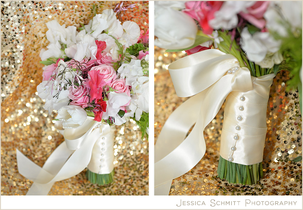 pink white modern gorgeous wedding flower bouquet