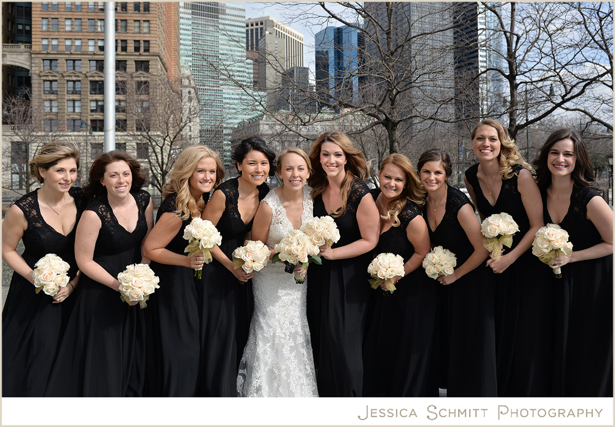 wedding bridesmaids elegant black dresses