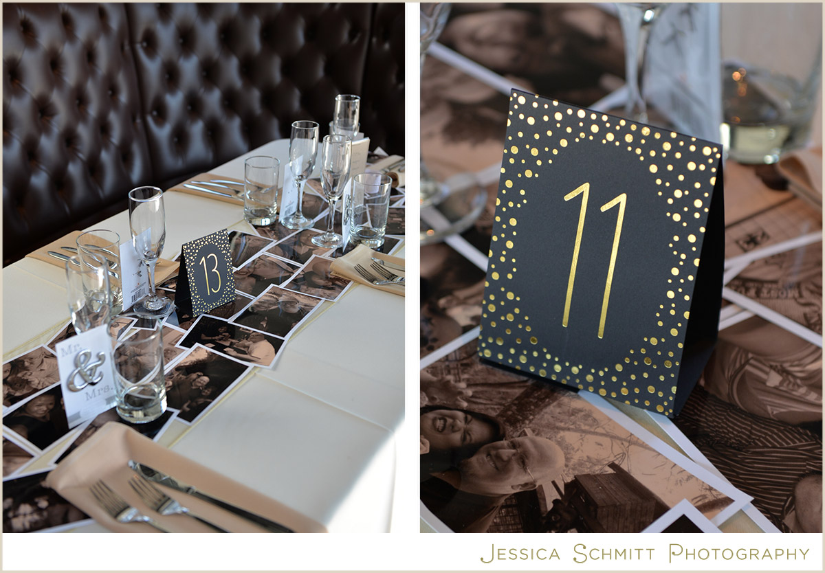 black gold table numbers