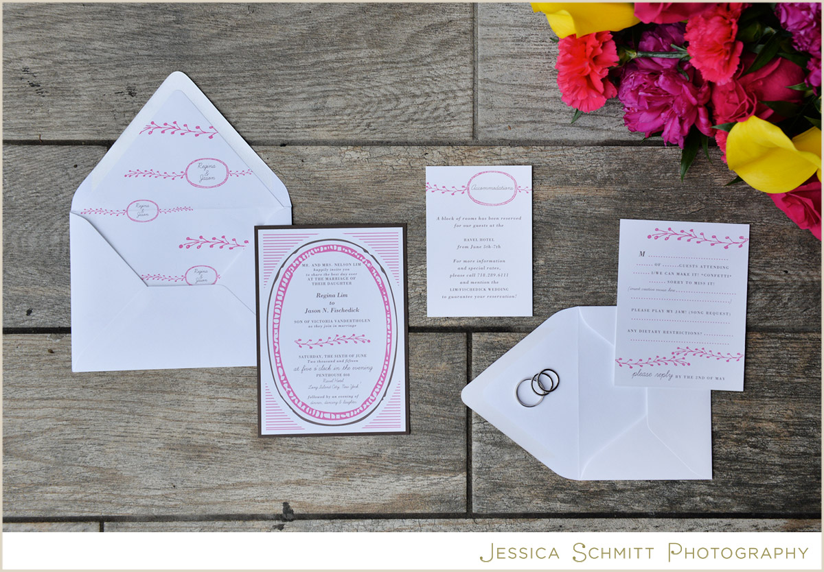 sweet fun pink wedding invitation