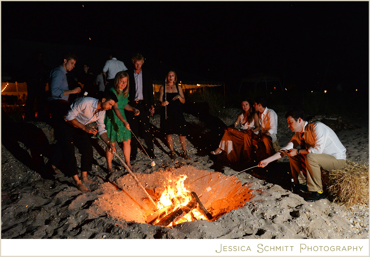 smores bonfire wedding