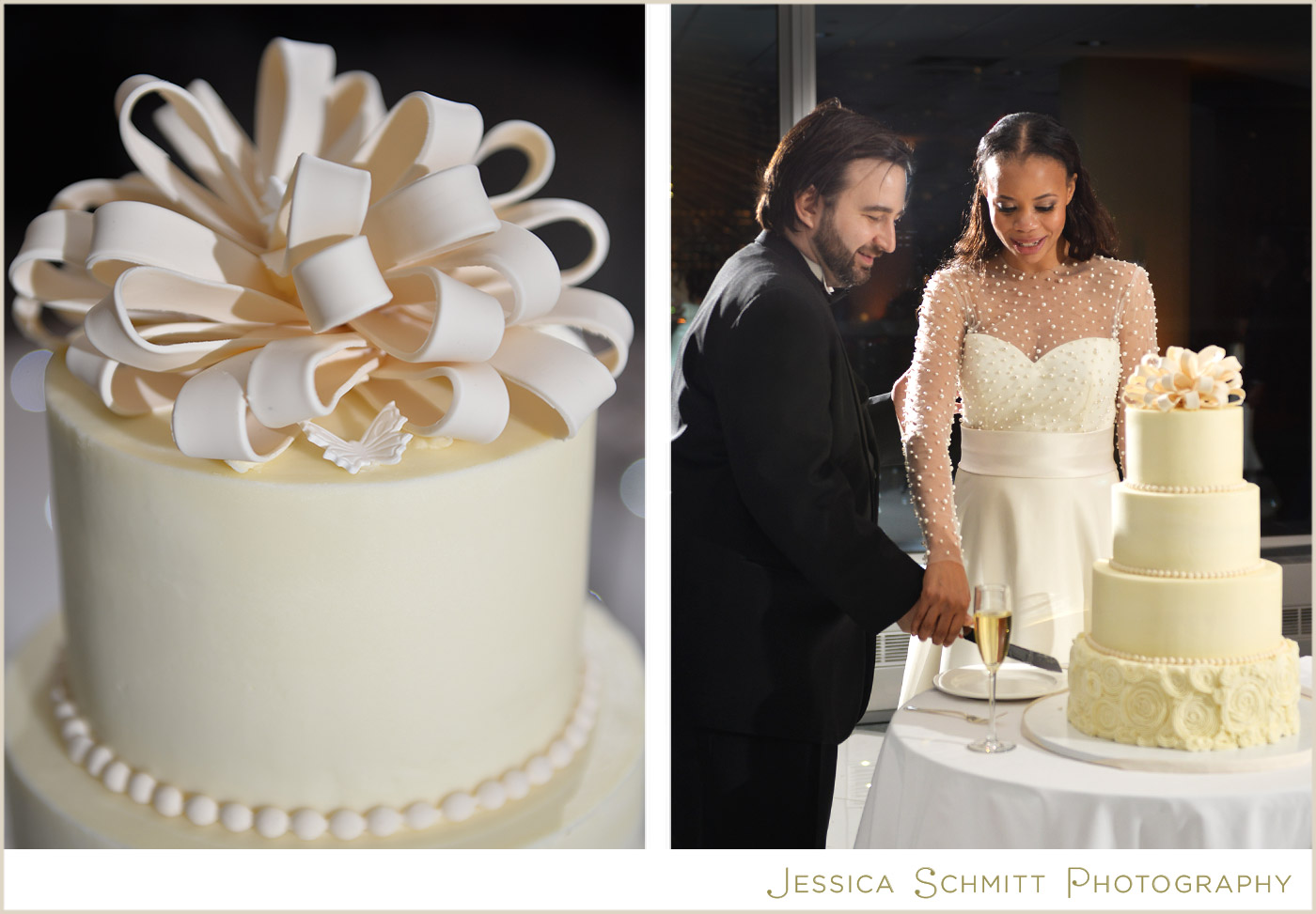 wedding cake white butterfly