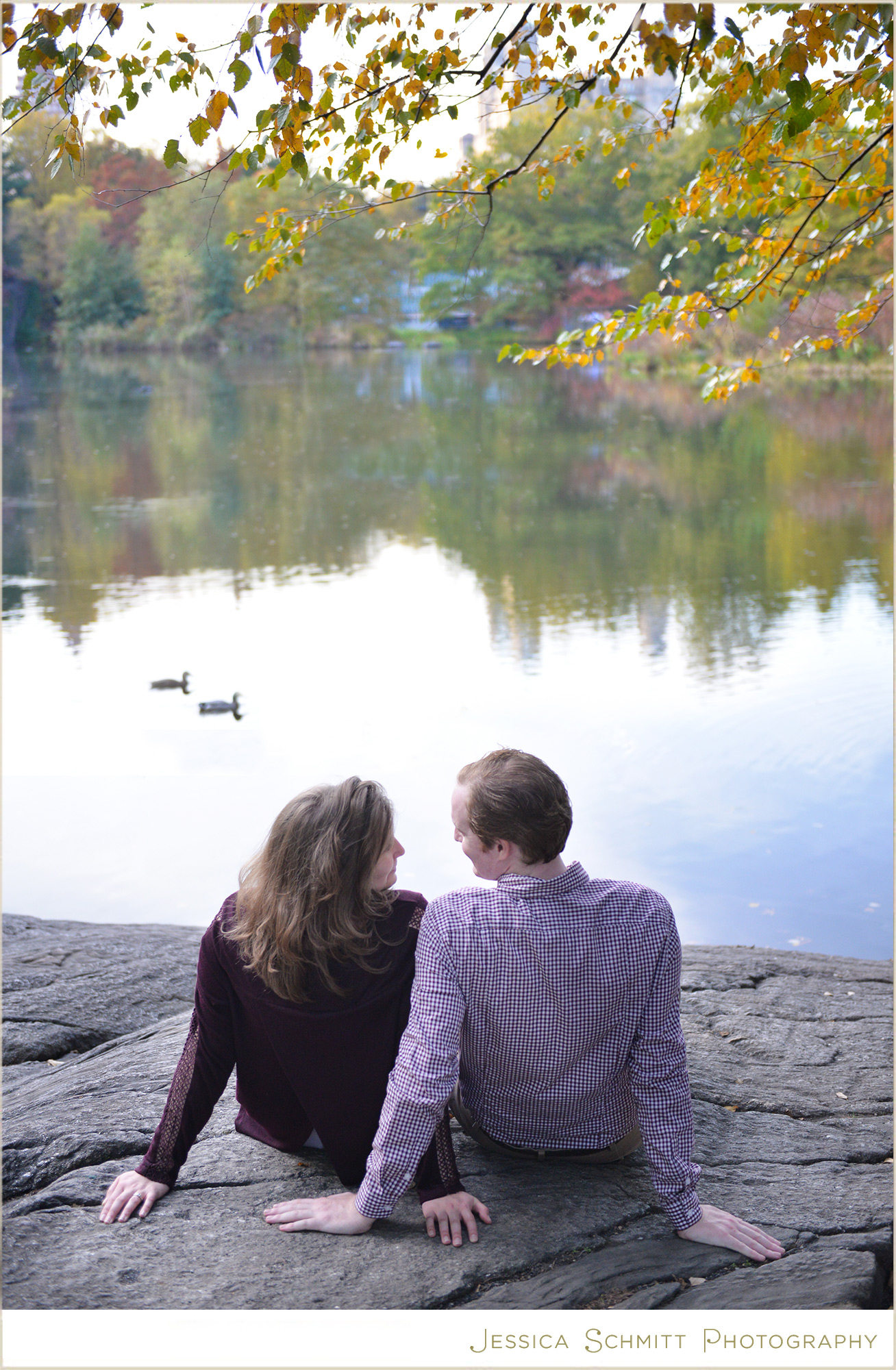 central park engagement fall