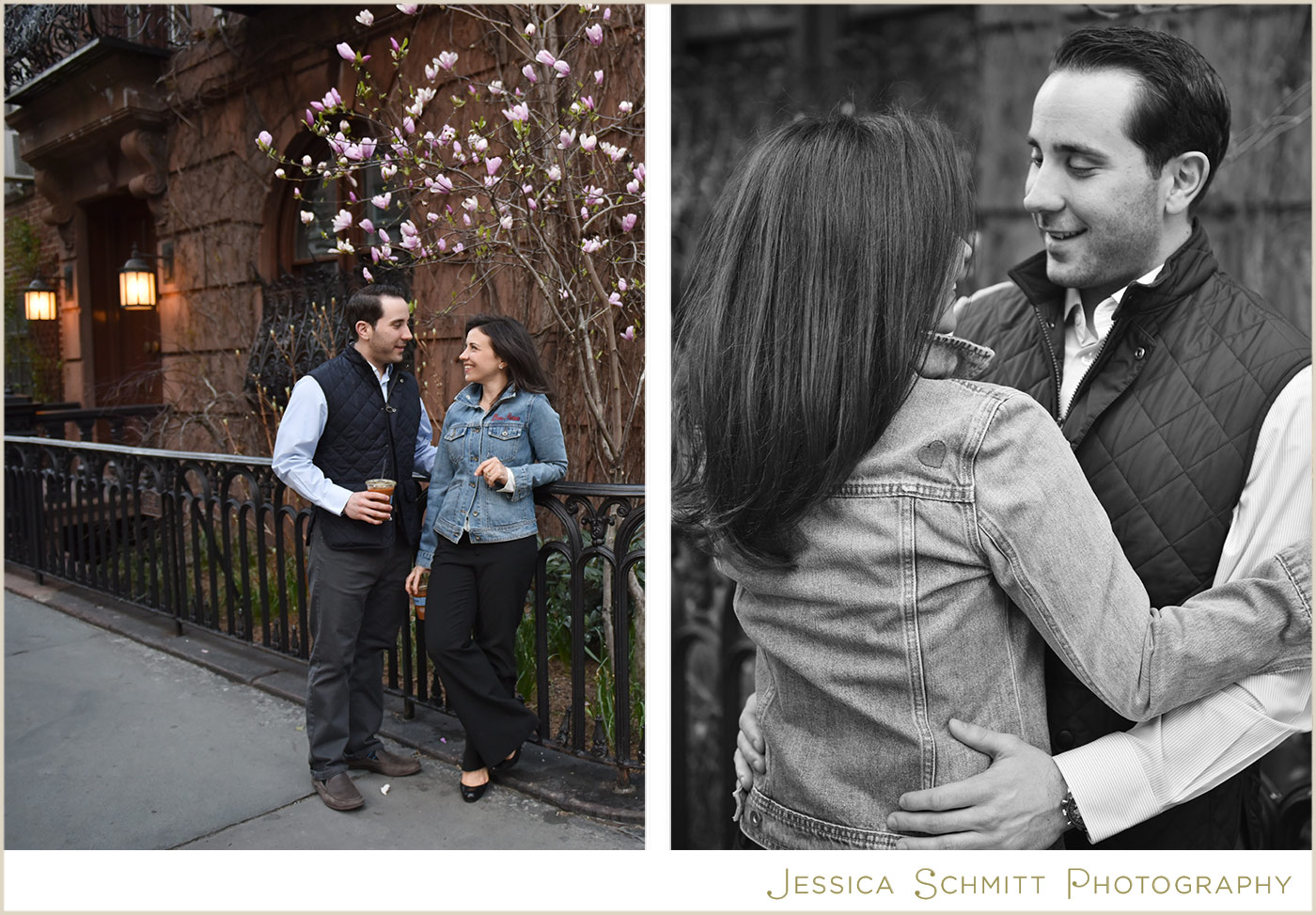gramercy, NYC engagement photography, beautiful, cherry blossoms